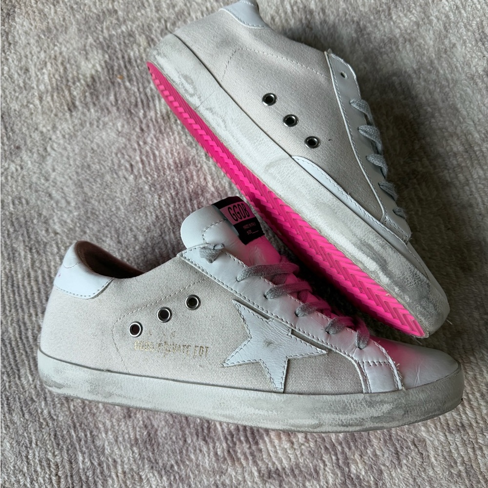 Golden Goose superstar Private edition White with Pink bottom Sneakers size 41